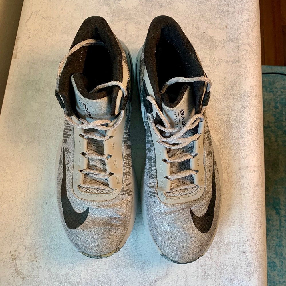 Nike Size 11 Air Max Infuriate 2 Mid‎ Grey Good AA7066-003 Basketball Shoes - Picture 9 of 16